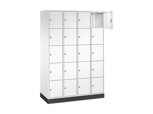 lockerkast,HxBxD 1950x1220x500mm,4x5vakken,cil.-slot,sokkel