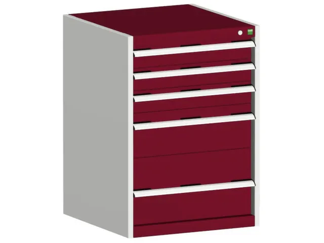 ladekast HxBxD 900x650x525mm 5laden romp RAL7035 front RAL3004