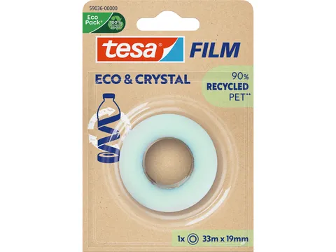 Tesa Eco+Crystal Plakfolie Transparant 19mmX33M