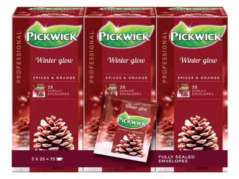 Zwarte Thee Pickwick winter glow 25x2 gr met envelop