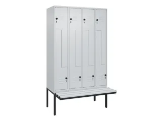 Z-garderobekast,HxBxD 2120x1200x815mm,8vak,vak B 300mm,draaigrendel - 1