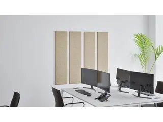 Akoestische PET-vilt wandtegels 30x120cm Beige 4 Stuks - 1