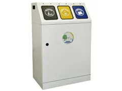 Afvalverzamelstation 3x30 Liter Romp Ral7035 Ral7016/ral1003/ral5010