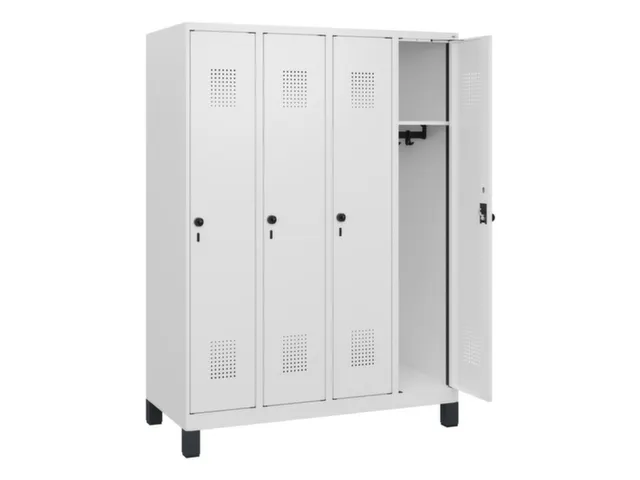 schoollocker,HxBxD 1630x1200x500mm,4vak,vak B 300mm,draaigrendel