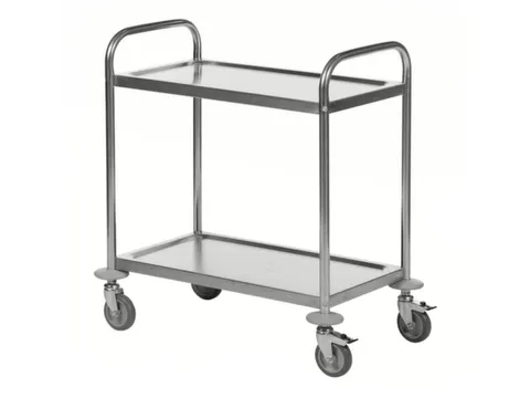 RVS etagewagen,draagverm. 100kg,2etage(s),laadvl. LxB 685x380mm