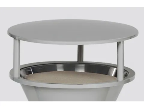 overkapping,v. Staande asbak,kunststof,RAL9006