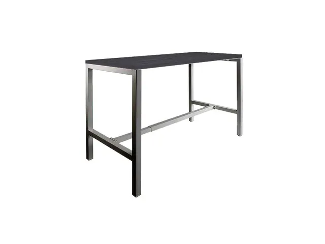 Domino Basic statafel 160x80cm 110cm houtprint schaduw 25mm zwart