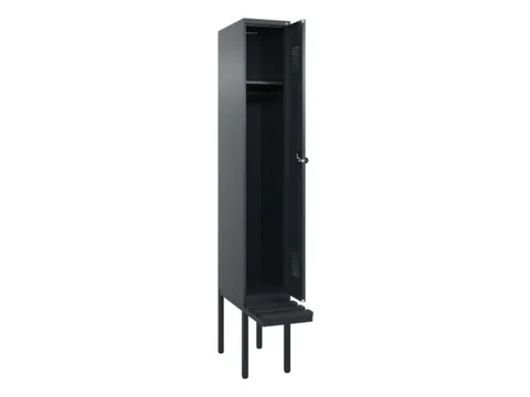 locker met bank,HxBxD 2120x300x815mm,1vak,vak B 300mm,draaigrendel