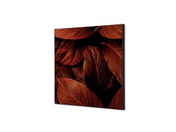 Wanddecoratie Textiel Set 40x40cm Botanische Bladeren Rood