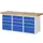 werkbank HxBxD 890x2000x700mm beukblad draagverm. 750kg 3containers
