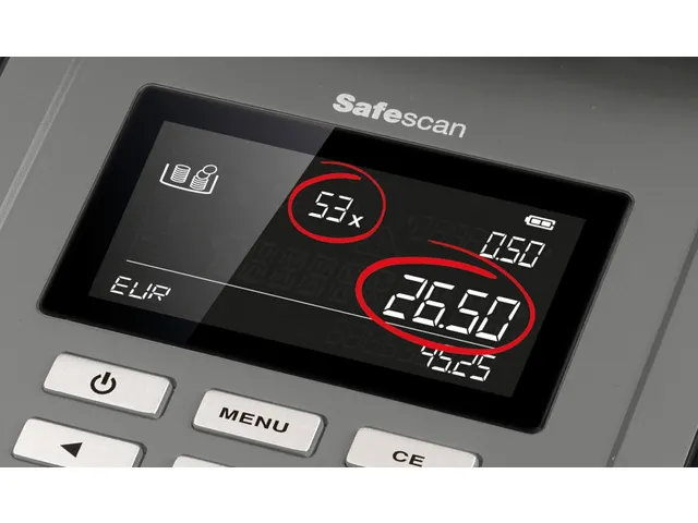 Geldtelweegschaal Safescan 6165 Zwart