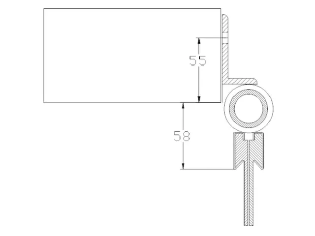 Strokengordijn H 2000mm strook B 400mm 4mm Voor Kozijn