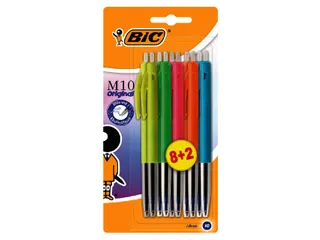 Balpen Bic M10 Colors Limited Edition medium assorti 8+2 gratis - 2