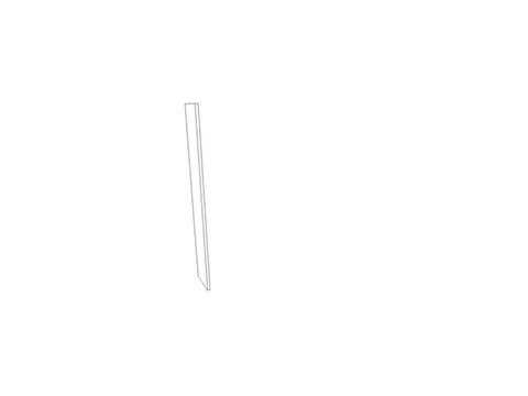 afsluitelement,v. scheidingswand,HxD 2560x440mm,6 OH,hout,notenboom