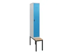 Armoire vestiaire avec banc HxlxP 1950x300x815mm 1compart.