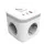 Stekkerblok Fellowes Power Cube F 3-voudig 1xUSB A 2xUSB C 2m wit