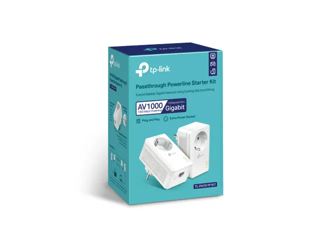 TP-Link TL-PA7017P KIT 2x AV1000 Powerline Adapter 1000 Mbps