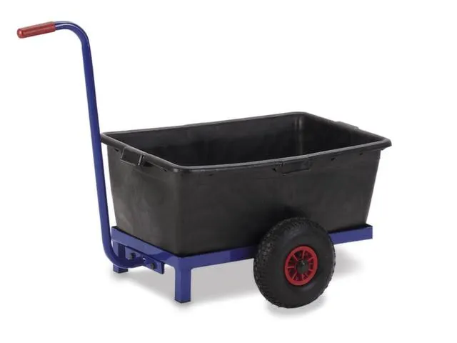 Chariot à timon,force 150kg,plateau Lxl 670x370mm,H charge 150mm
