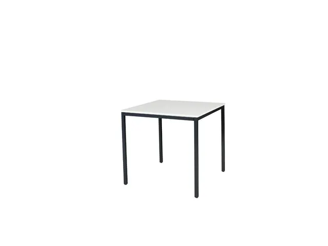 Domino Basic Tafel Vaste Hoogte 800x800mm Grijs 25mm Zwart 4-Poots