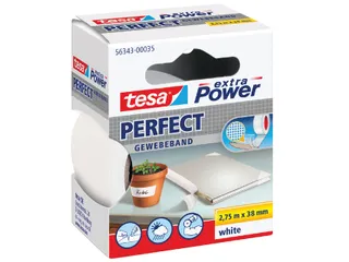 Plakband Tesa textiel 38mmx2.75m wit - 1