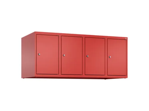 opzetkast,v. locker,4vak.,vak B 300mm,HxBxD 500x1200x500mm