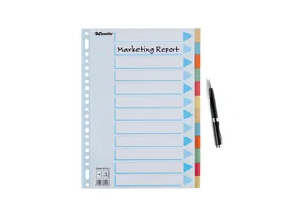 Tabbladen Esselte Premium A4 12-delig karton 23-rings assorti - 9