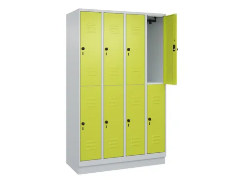 dubbeldekse locker,HxBxD 1950x1200x500mm,4x2vak.,vak B 300mm