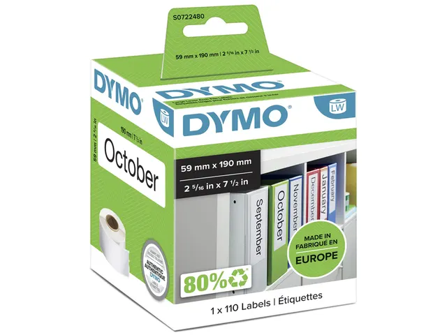 Etiket Dymo 99019 Labelprint Ordner Breed 59x190mm