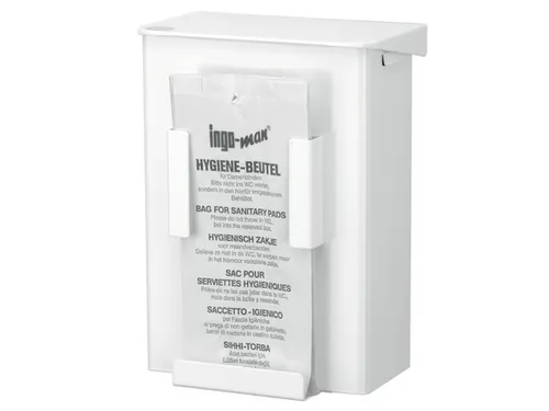 Hygiënebak 6 liter wit + zakjeshouder, AB 6 HB 1 P - ingo-man versie
