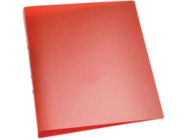 Ringmap A4 2 Ringen 25mm Transparant Rood