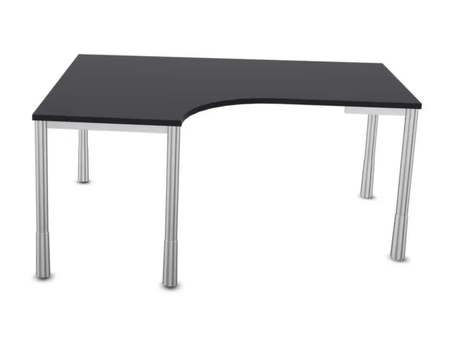 bureau à retour à hauteur réglable,HxlxP 720-840x1600x1200mm,CC-noi
