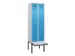 locker met bank,voor scheiding van kleding,HxBxD 2120x600x815mm,2vak