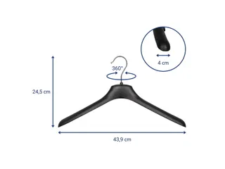 9451790 Kledinghanger MAULalma kunststof 20 stuks 43.9x6.2x24.5cm zwar - 2