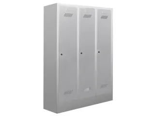lockerkast v. kinderen,HxBxD 1300x780x300mm,3vak,RAL7035,front RAL6011 - 1
