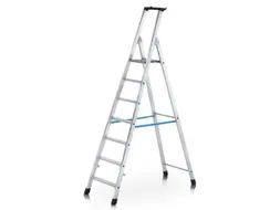 Boktrap Aluminium H 1 48m L 2 26m 7treden Platform Spreidbeveiliging