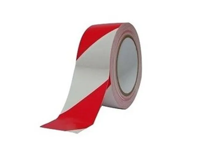 Waarschuwingstape IEZZY 50mmx66m rood/wit