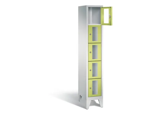 Lockerkast 1850x320x500mm 1x5 vakken Cilinderslot Poten, RDS1108060