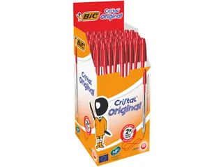 Balpen Bic Cristal medium rood - 5
