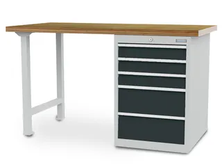 werkbank,HxBxD 859x1500x750mm,multiplexblad,draagverm. 100kg - 1