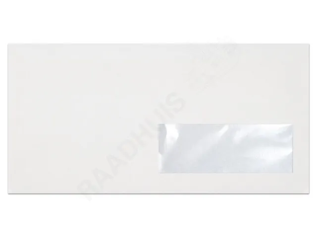 Dienstenvelop Venster Rechts Raadhuis 110x220mm Dl (ea5/6) Wit Gegomd