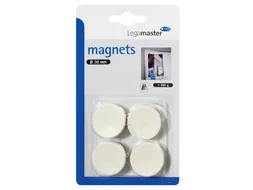 Magneet Legamaster 30mm 850gr wit 4 stuks