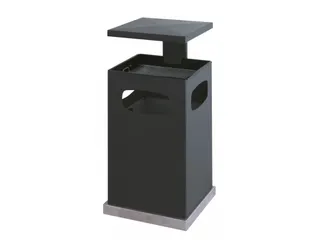As-papierbak antraciet 80 Liter met afneembaar afdak breed - 1