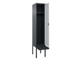 locker met bank,HxBxD 2120x400x815mm,1vak,vak B 400mm,cilinderslot - 1