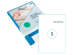 Etiket Rillprint 210x297mm mat transparant 25 etiketten