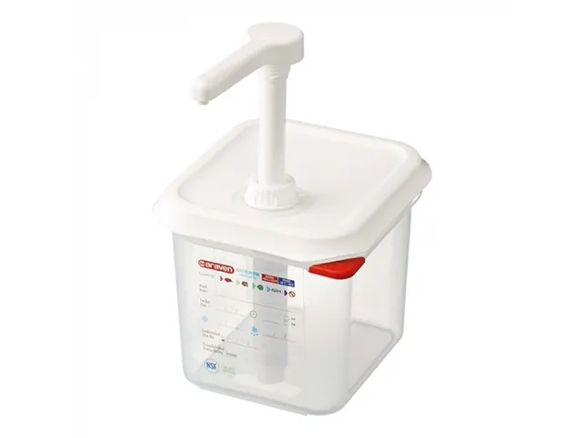 Araven Sauspomp Dispenser met bak 2.6 liter 1/6 GN 150mm
