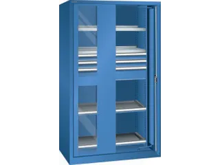 zwaarlastkast met zwenkdeuren,HxBxD 1950x1146x690mm,lak RAL5019 - 2