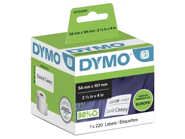 Etiket Dymo 99014 Labelprint Adreslabel Etiket 54x101mm S0722430