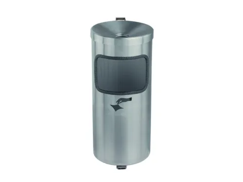 Veiligheidscombi-Asbak Wandbevestiging HxD 410x180mm Rvs