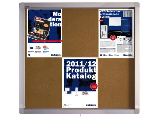 Infovitrine 6xa4 Kurkbord Voor Binnen Aluminium Frame