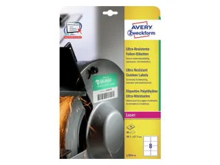 Etiket Avery Zweckform L7914-10 99.1x67.7 polyester wit 80 stuks - 3